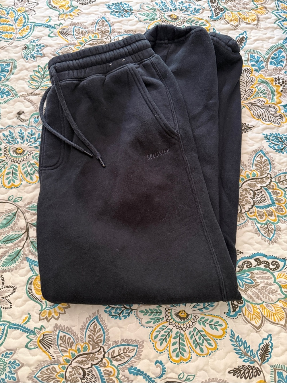 Hollister Black Drawstring Fleece Joggers